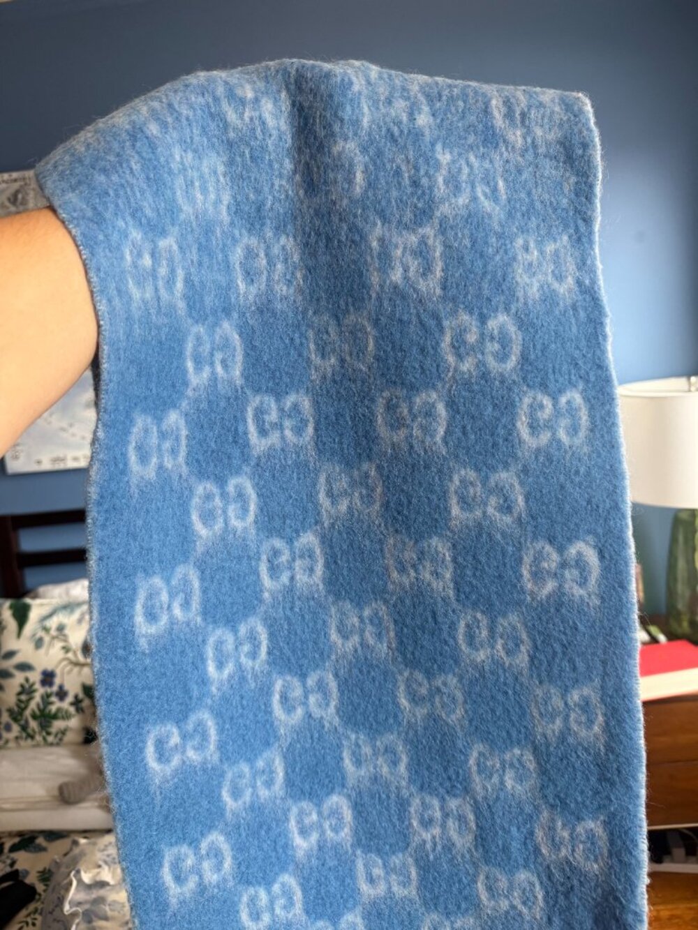 Gucci GG Alpaca Wool Blend Scarf 2025